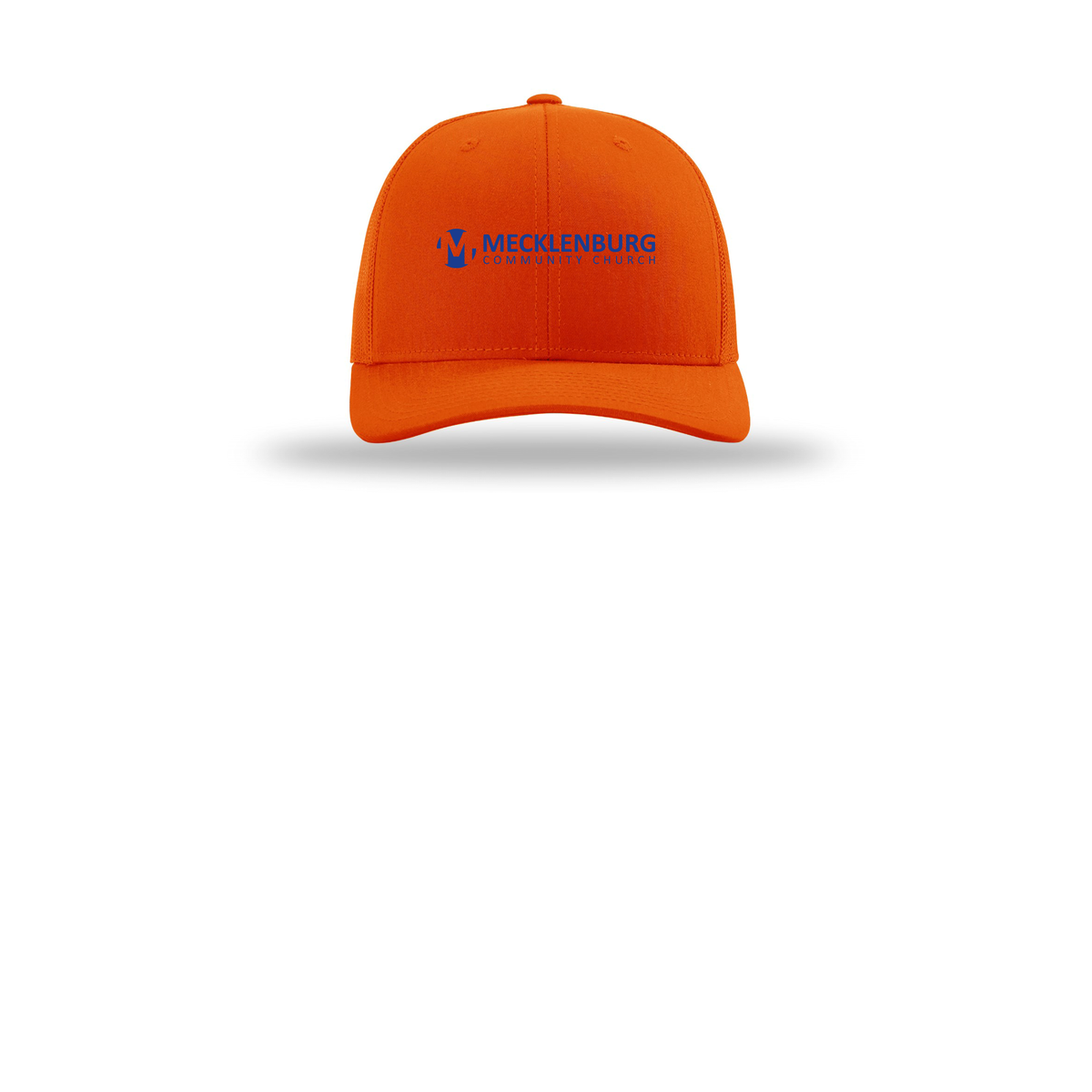 mecklenburg-richardson-trucker-cap-embroidery-capfront-R112-orange-flat-front