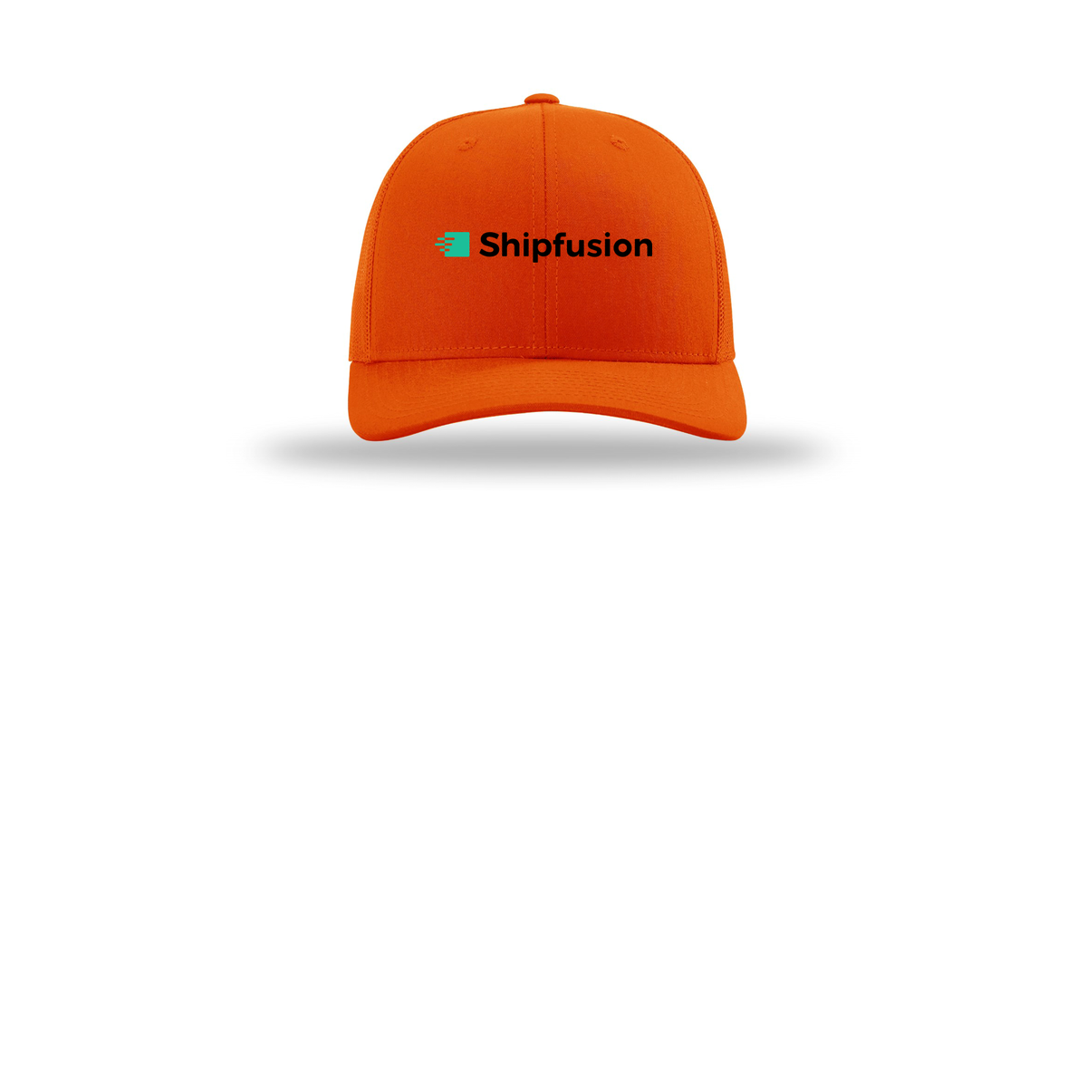 shipfusion-richardson-trucker-cap-embroidery-capfront-R112-orange-flat-front