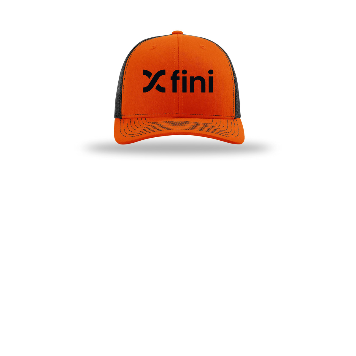 usefini-richardson-trucker-cap-embroidery-capfront-R112-orangeblack-flat-front