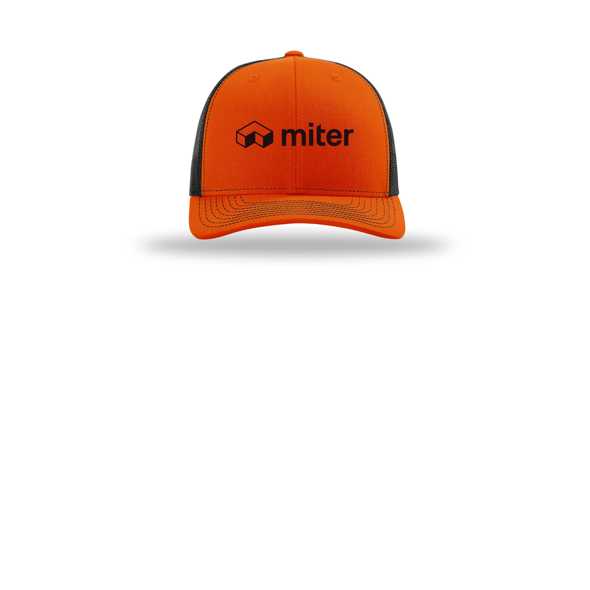 miter-richardson-trucker-cap-embroidery-capfront-R112-orangeblack-flat-front