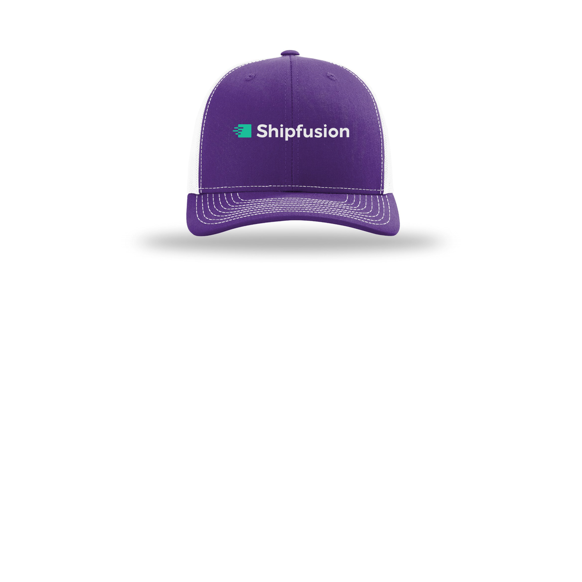 shipfusion-richardson-trucker-cap-embroidery-capfront-R112-purplewhite-flat-front