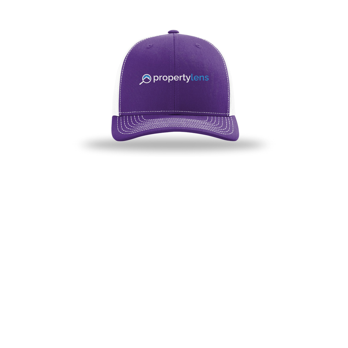 propertylens-richardson-trucker-cap-embroidery-capfront-R112-purplewhite-flat-front