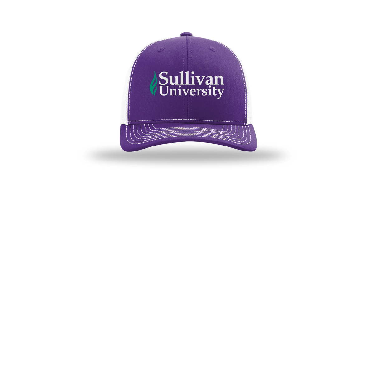 sullivan-richardson-trucker-cap-embroidery-capfront-R112-purplewhite-flat-front