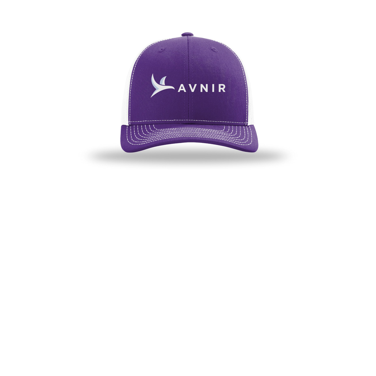 avnir-richardson-trucker-cap-embroidery-capfront-R112-purplewhite-flat-front