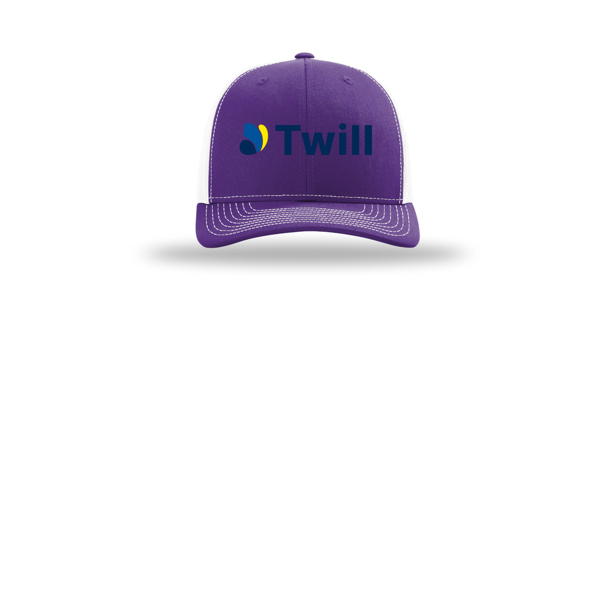 withtwill-richardson-trucker-cap-embroidery-capfront-R112-purplewhite-flat-front
