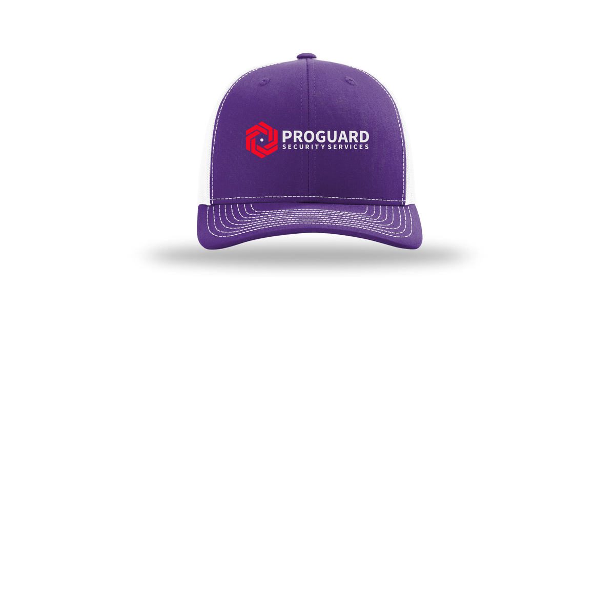 proguardsecurityservices-richardson-trucker-cap-embroidery-capfront-R112-purplewhite-flat-front