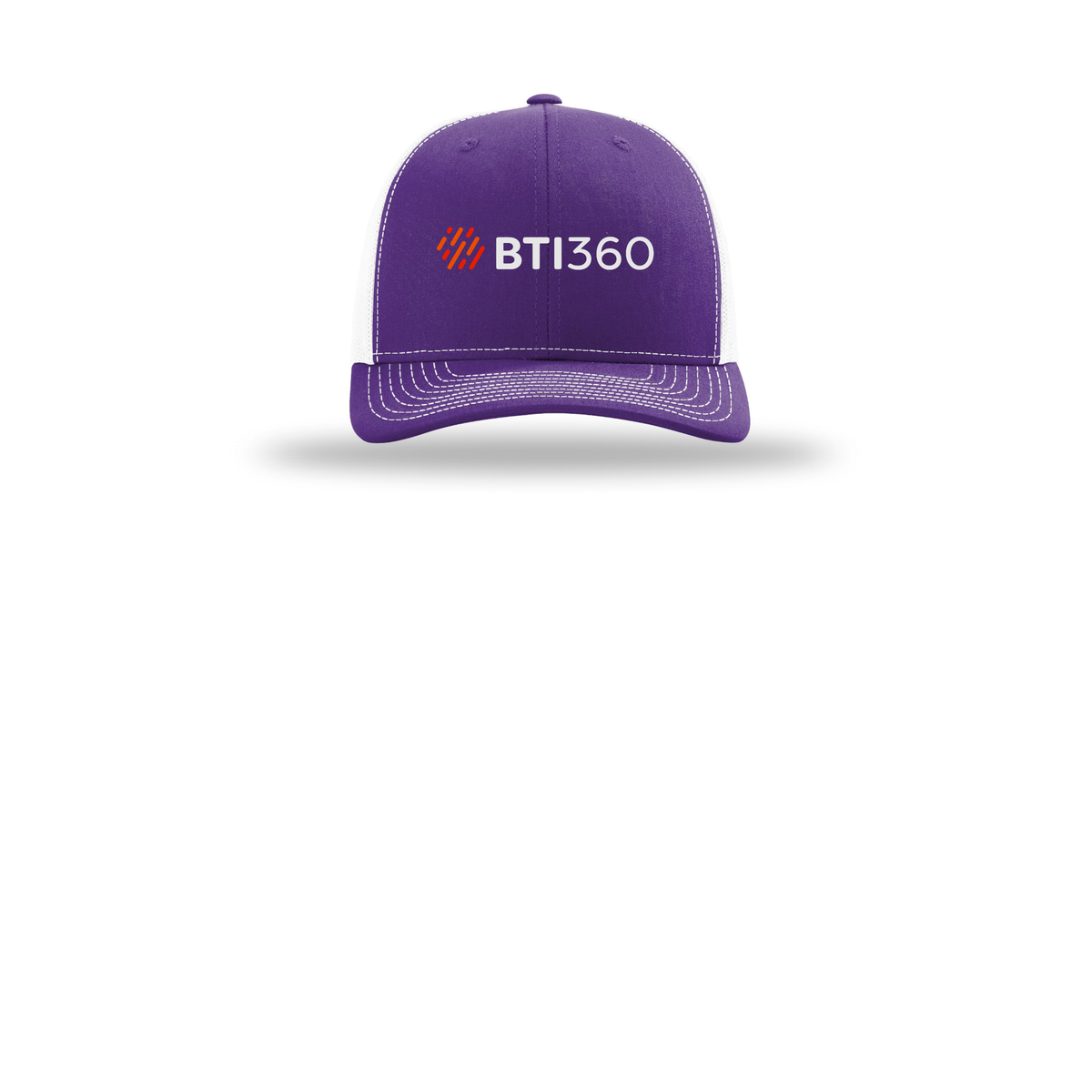 bti360-richardson-trucker-cap-embroidery-capfront-R112-purplewhite-flat-front