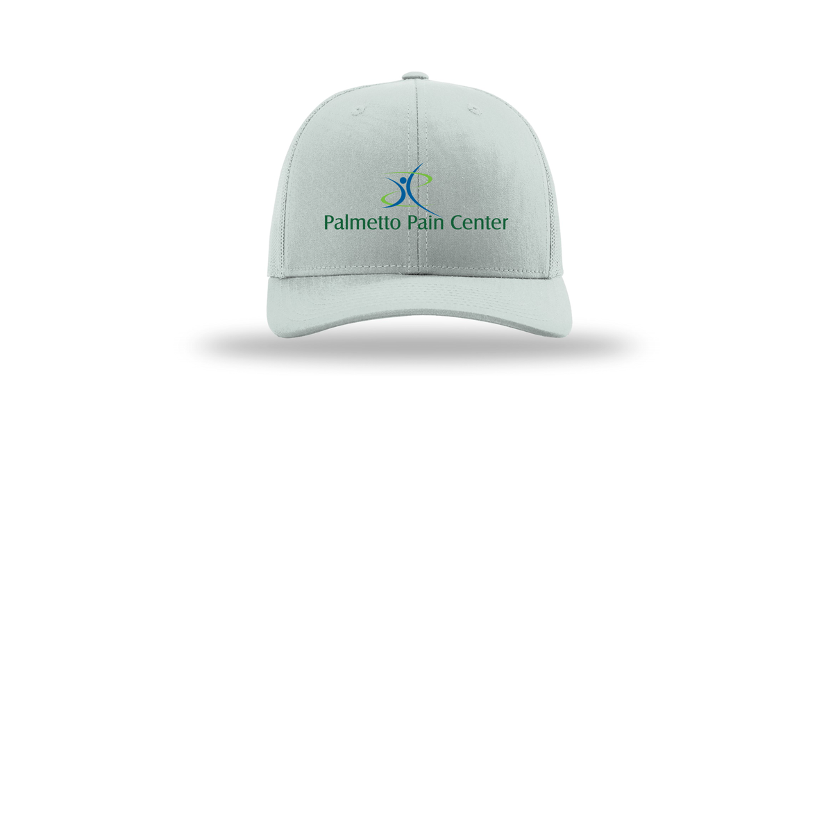 palmetto-pain-center-richardson-trucker-cap-embroidery-capfront-R112-quarry-flat-front