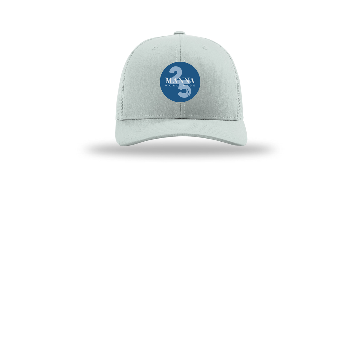 mannaworldwide-richardson-trucker-cap-embroidery-capfront-R112-quarry-flat-front