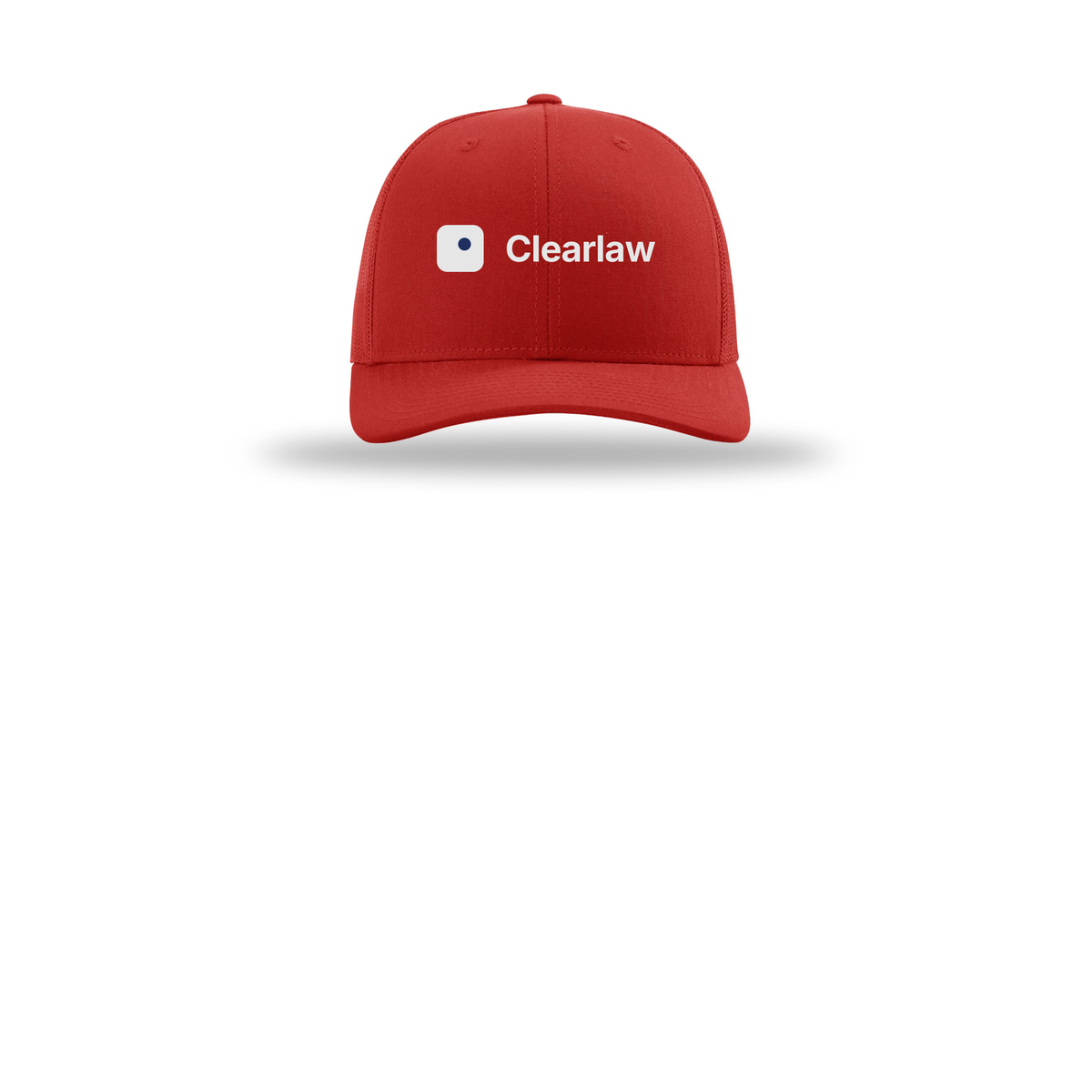 clearlaw-richardson-trucker-cap-embroidery-capfront-R112-red-flat-front