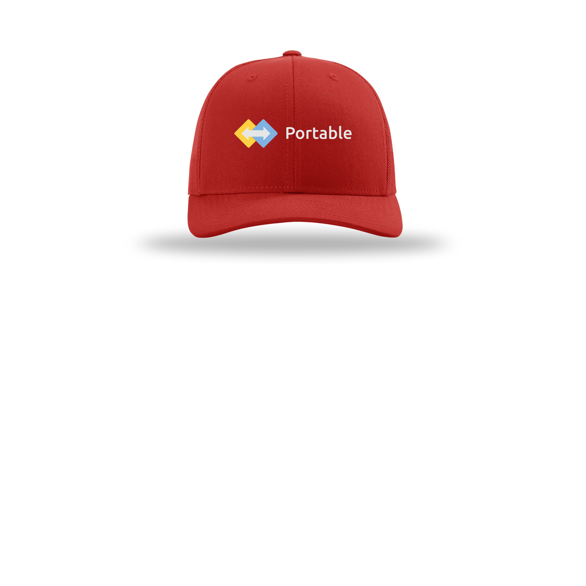 portable-richardson-trucker-cap-embroidery-capfront-R112-red-flat-front