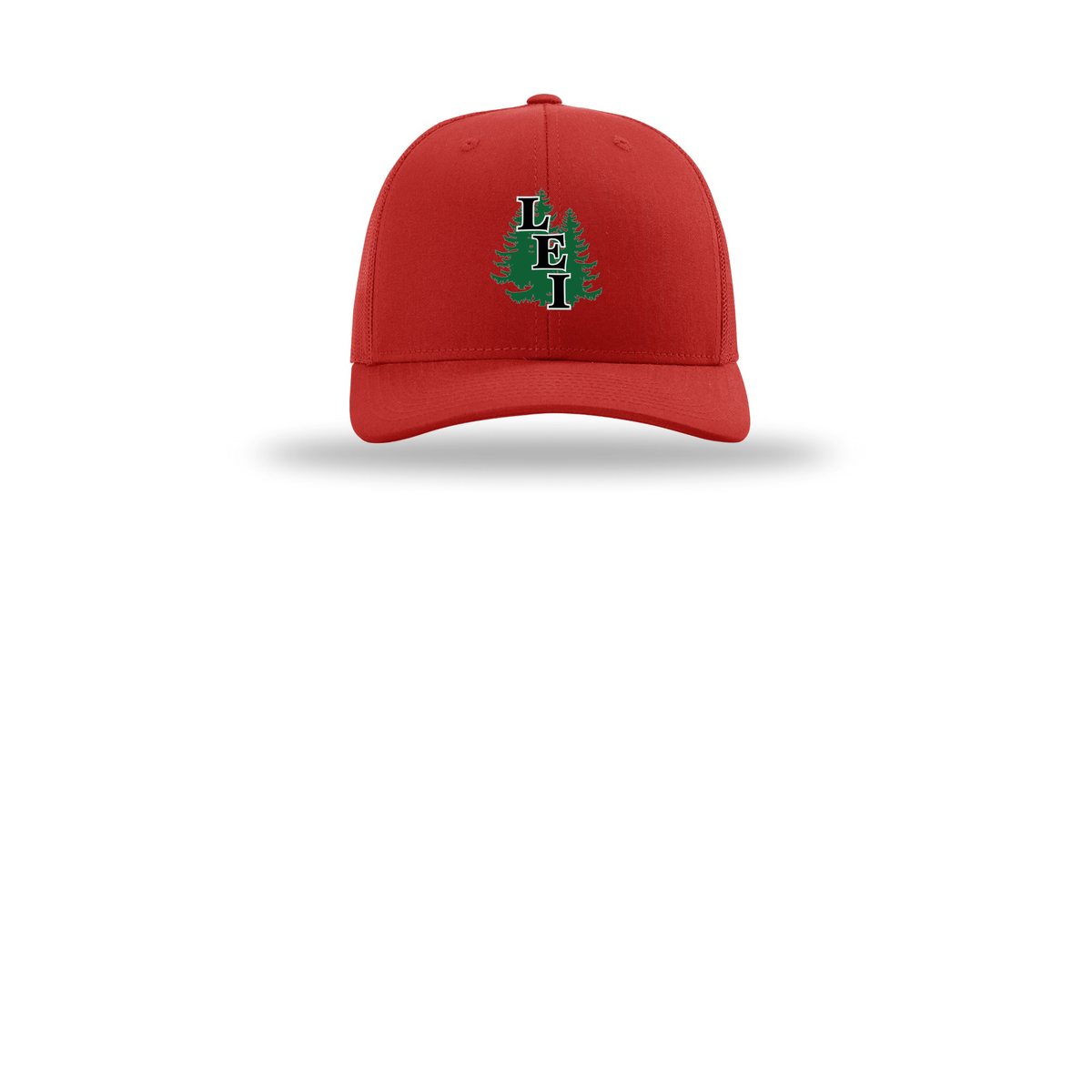 leisite-richardson-trucker-cap-embroidery-capfront-R112-red-flat-front
