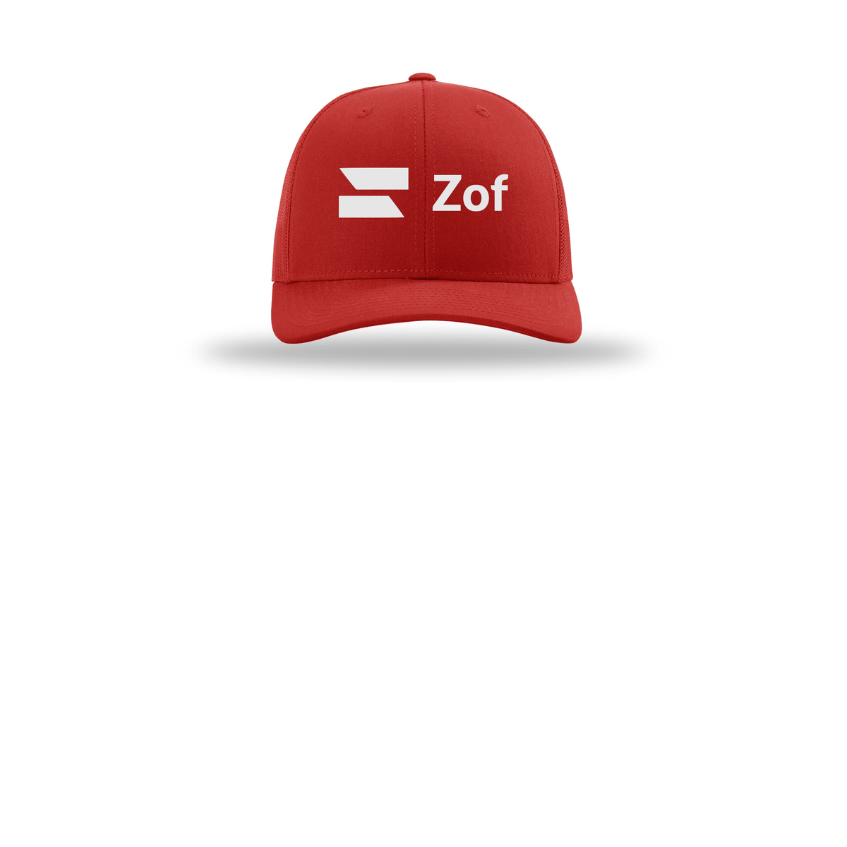 zof-richardson-trucker-cap-embroidery-capfront-R112-red-flat-front