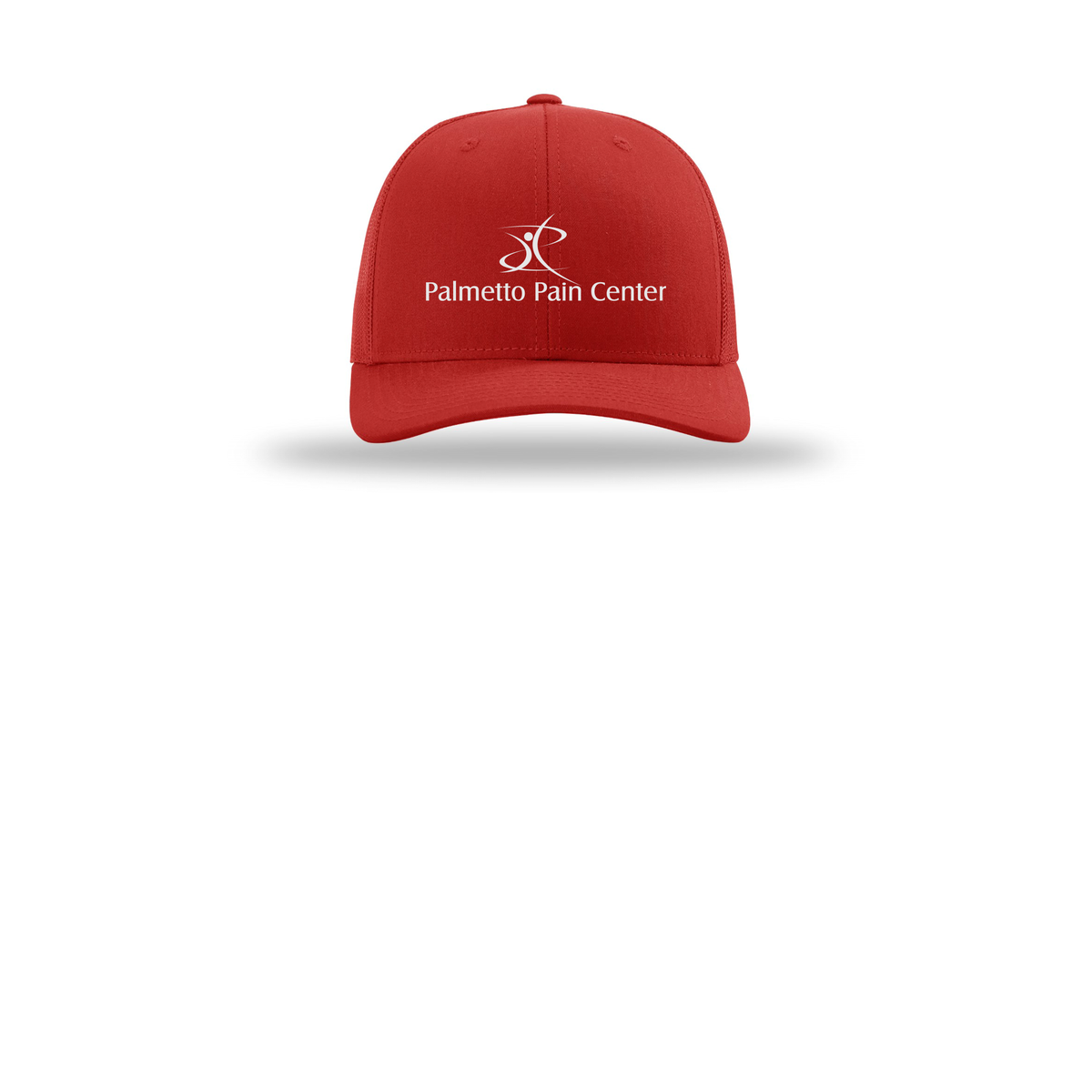 palmetto-pain-center-richardson-trucker-cap-embroidery-capfront-R112-red-flat-front