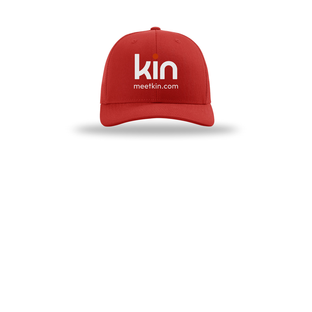 kin-richardson-trucker-cap-embroidery-capfront-R112-red-flat-front