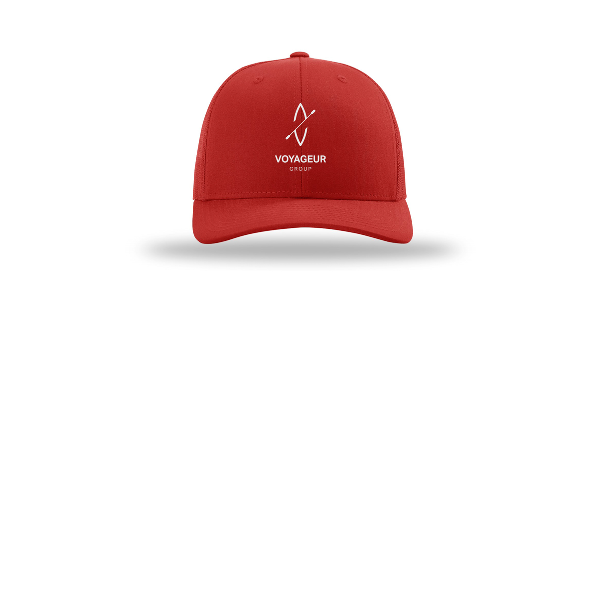 voyageurgroup-richardson-trucker-cap-embroidery-capfront-R112-red-flat-front