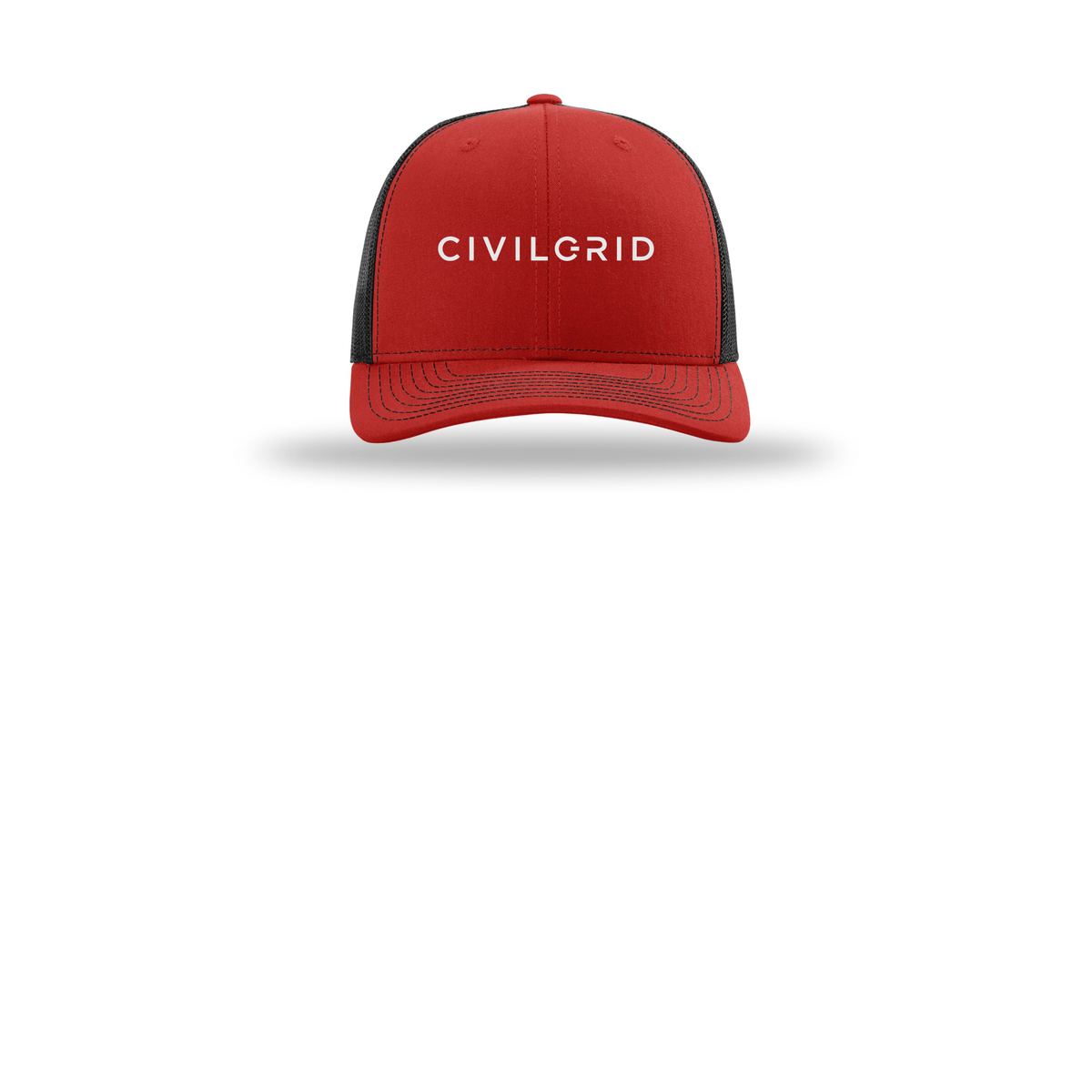 civilgrid-richardson-trucker-cap-embroidery-capfront-R112-redblack-flat-front