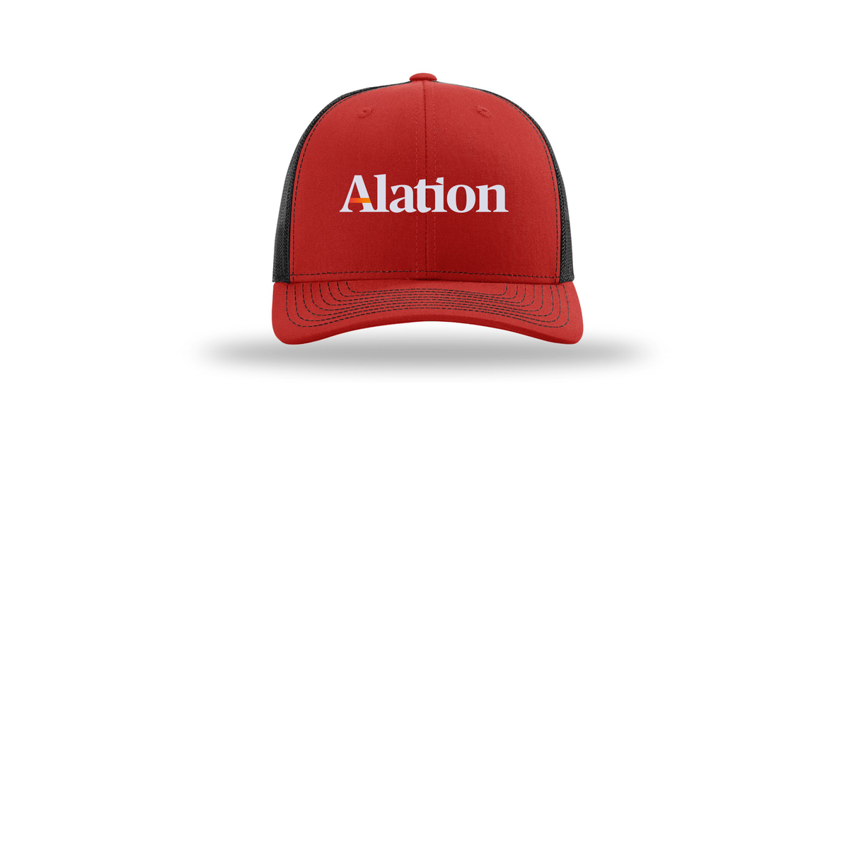 alation-richardson-trucker-cap-embroidery-capfront-R112-redblack-flat-front