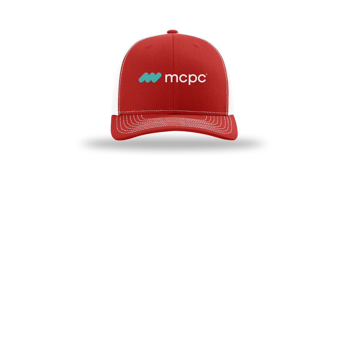 mcpc-richardson-trucker-cap-embroidery-capfront-R112-redwhite-flat-front