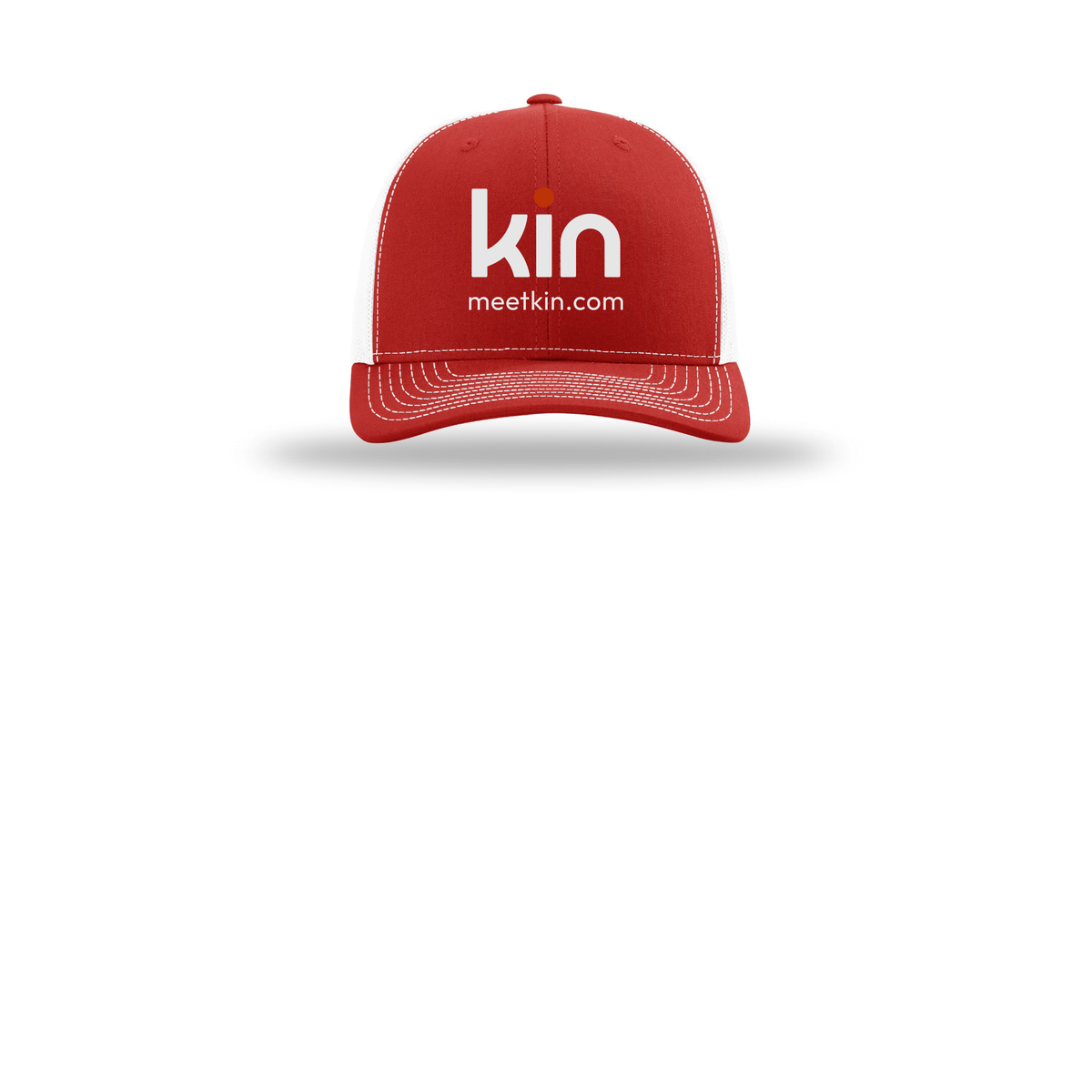 kin-richardson-trucker-cap-embroidery-capfront-R112-redwhite-flat-front