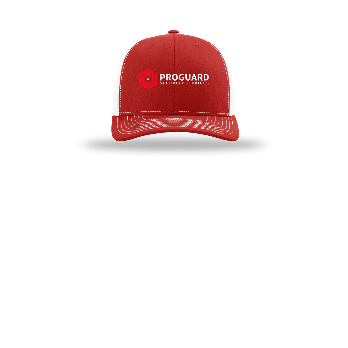 proguardsecurityservices-richardson-trucker-cap-embroidery-capfront-R112-redwhite-flat-front
