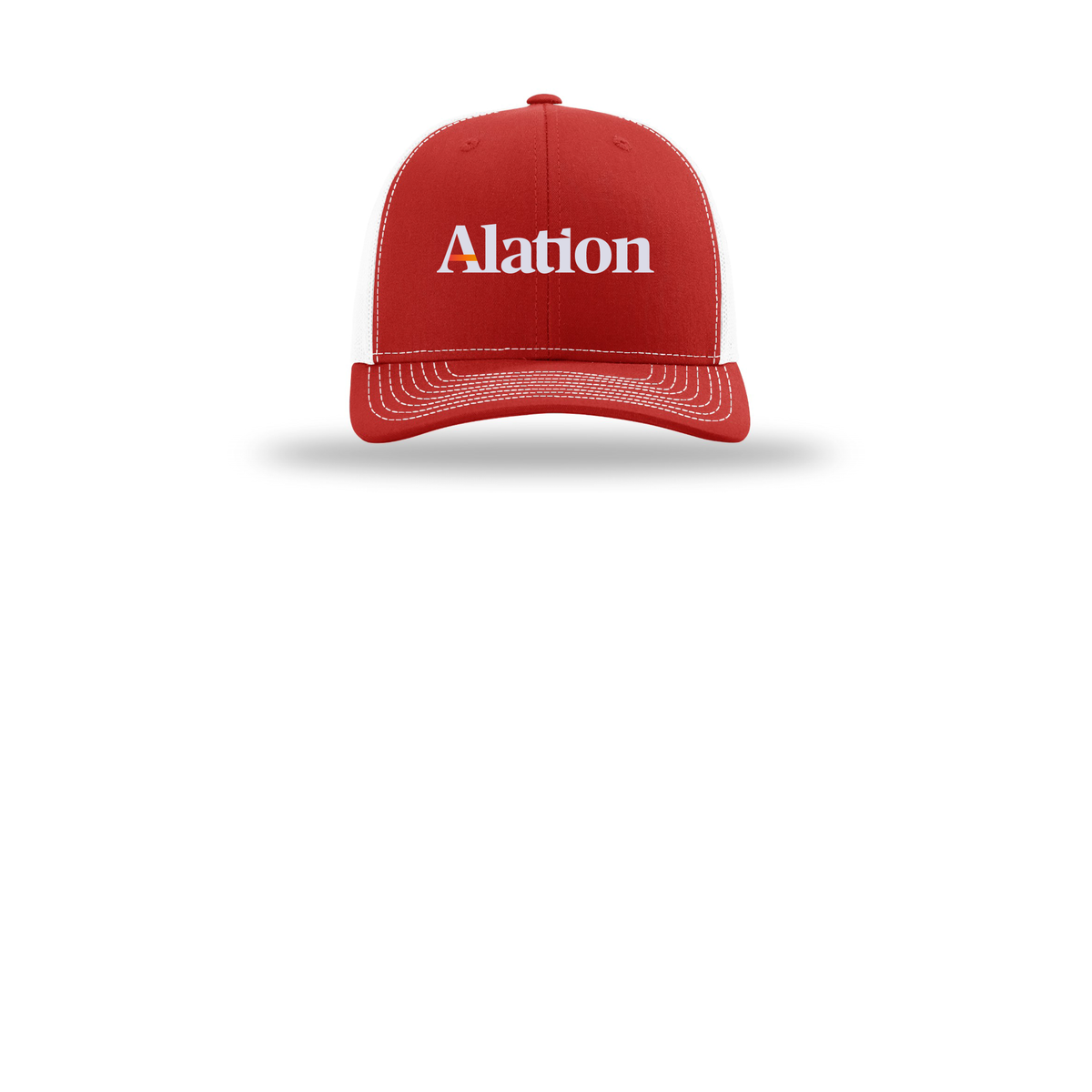 alation-richardson-trucker-cap-embroidery-capfront-R112-redwhite-flat-front