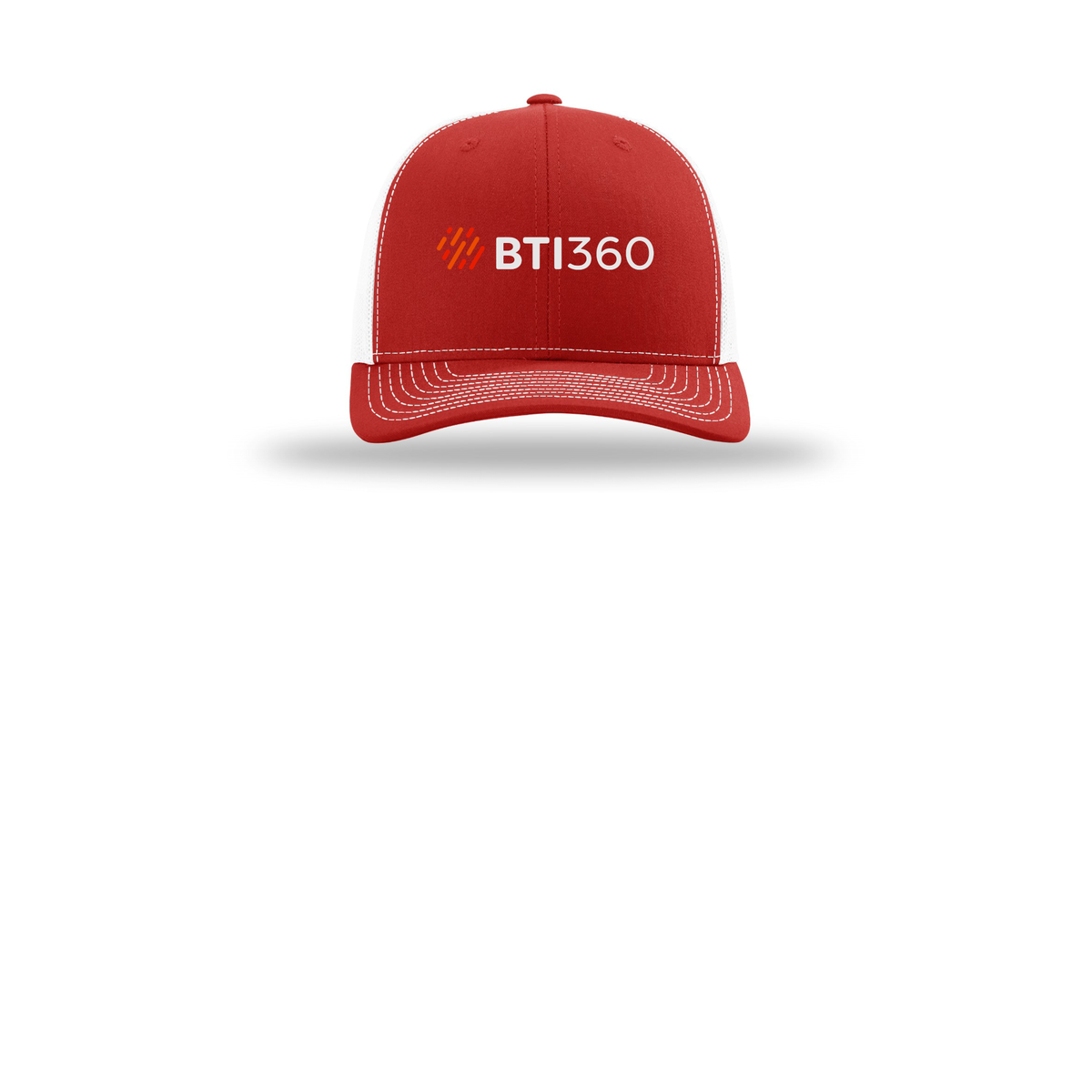 bti360-richardson-trucker-cap-embroidery-capfront-R112-redwhite-flat-front