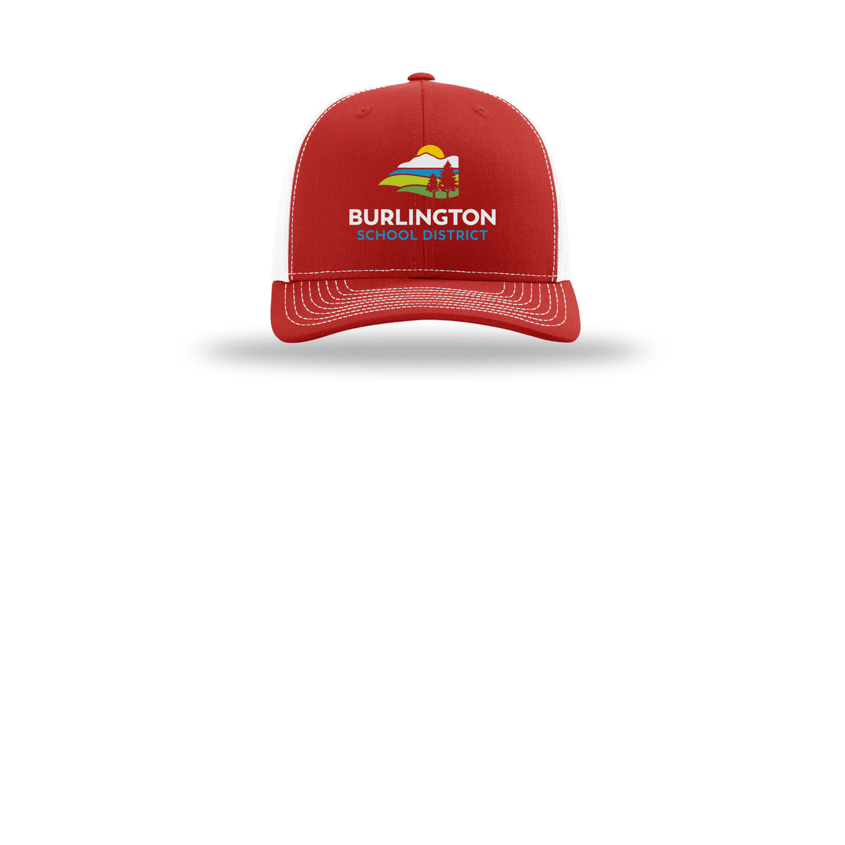 bsdvt-richardson-trucker-cap-embroidery-capfront-R112-redwhite-flat-front