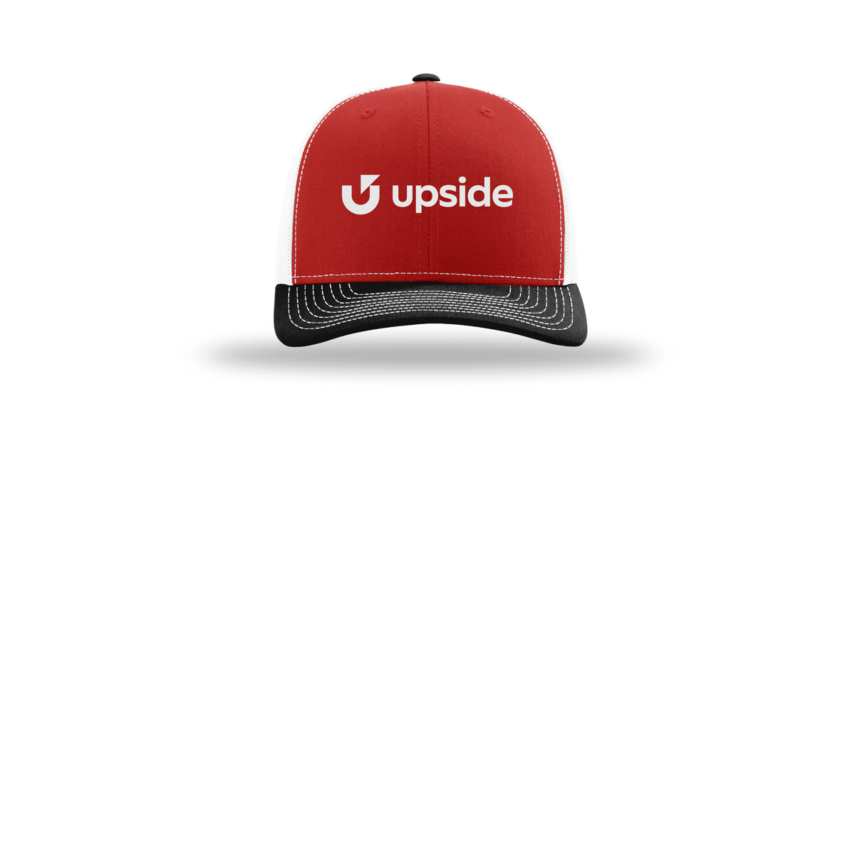 upside-richardson-trucker-cap-embroidery-capfront-R112-redwhiteblack-flat-front