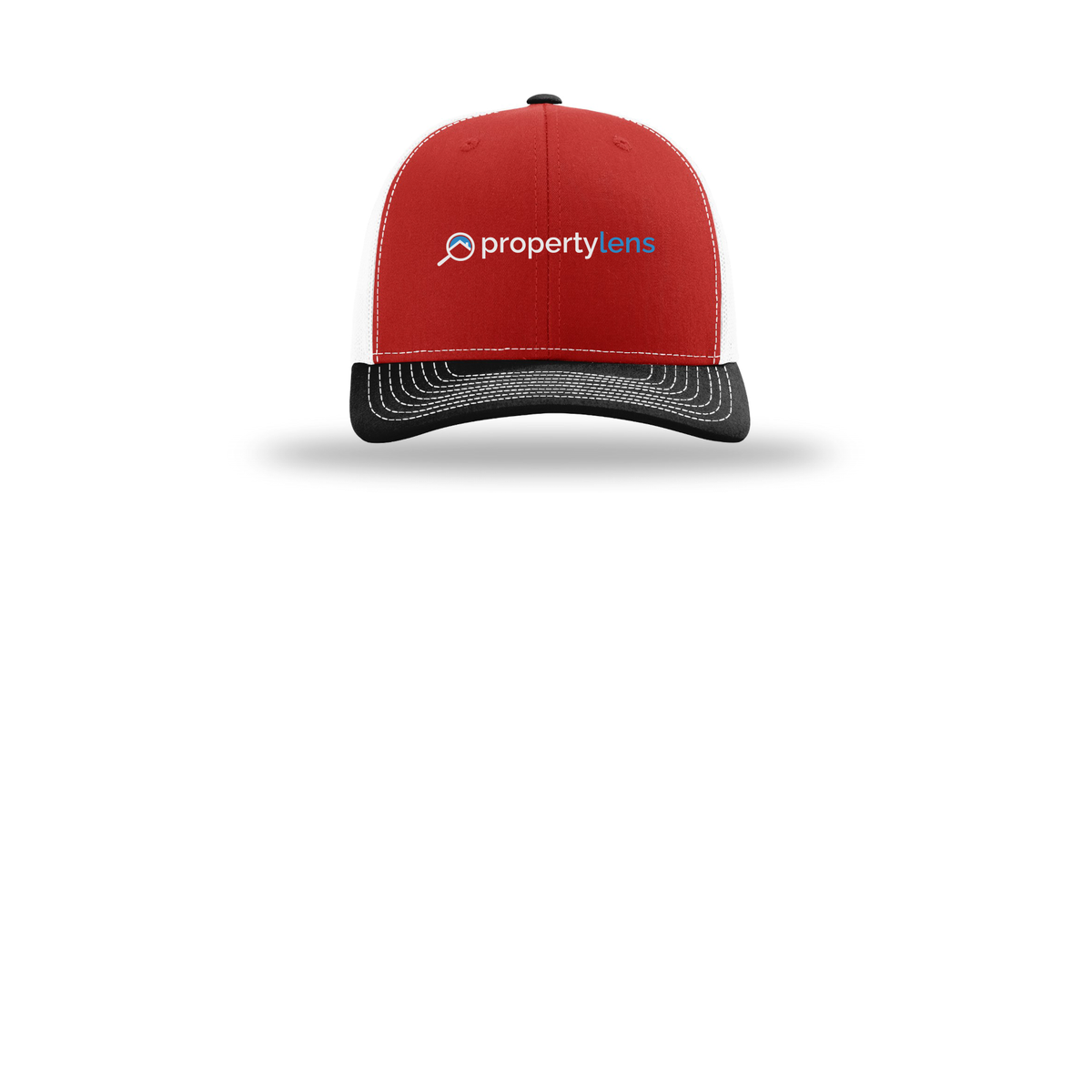 propertylens-richardson-trucker-cap-embroidery-capfront-R112-redwhiteblack-flat-front