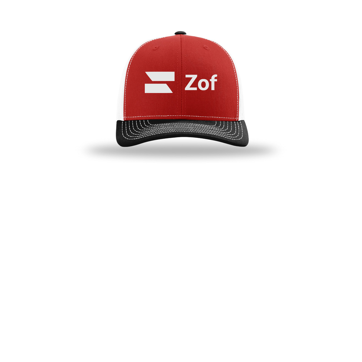 zof-richardson-trucker-cap-embroidery-capfront-R112-redwhiteblack-flat-front