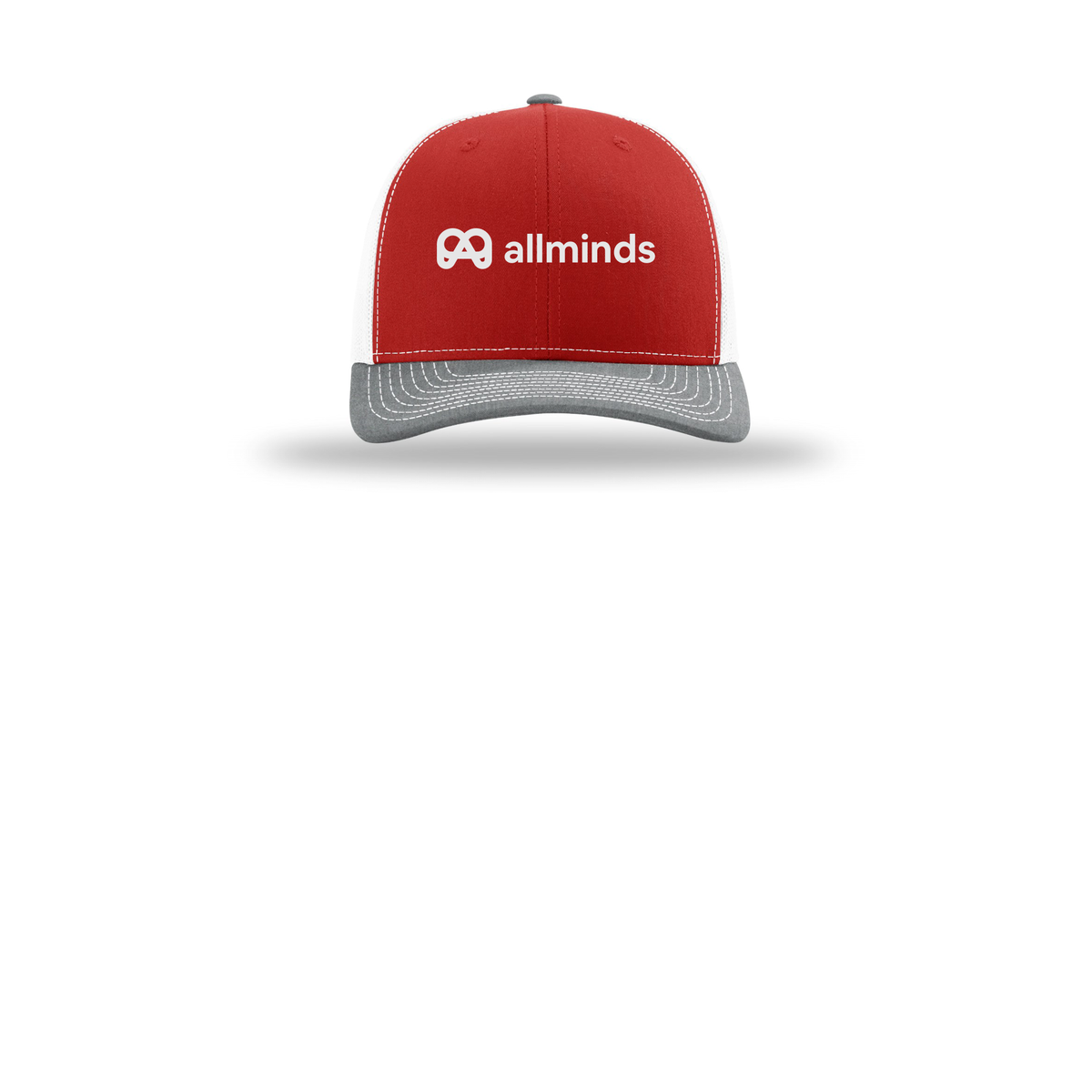 getallminds-richardson-trucker-cap-embroidery-capfront-R112-redwhiteheathergrey-flat-front