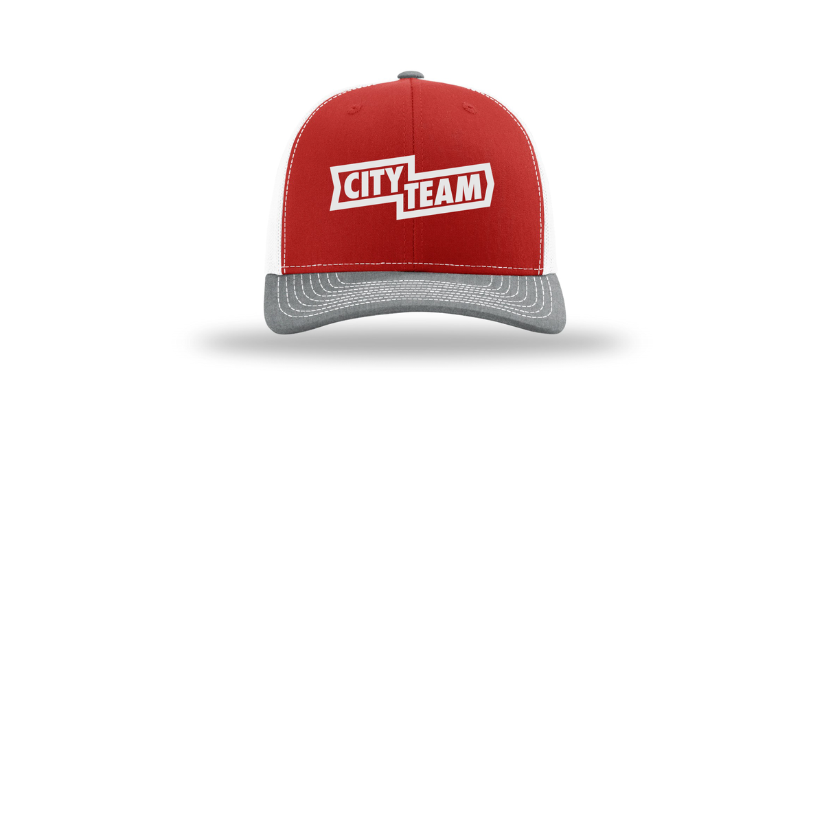 cityteam-richardson-trucker-cap-embroidery-capfront-R112-redwhiteheathergrey-flat-front