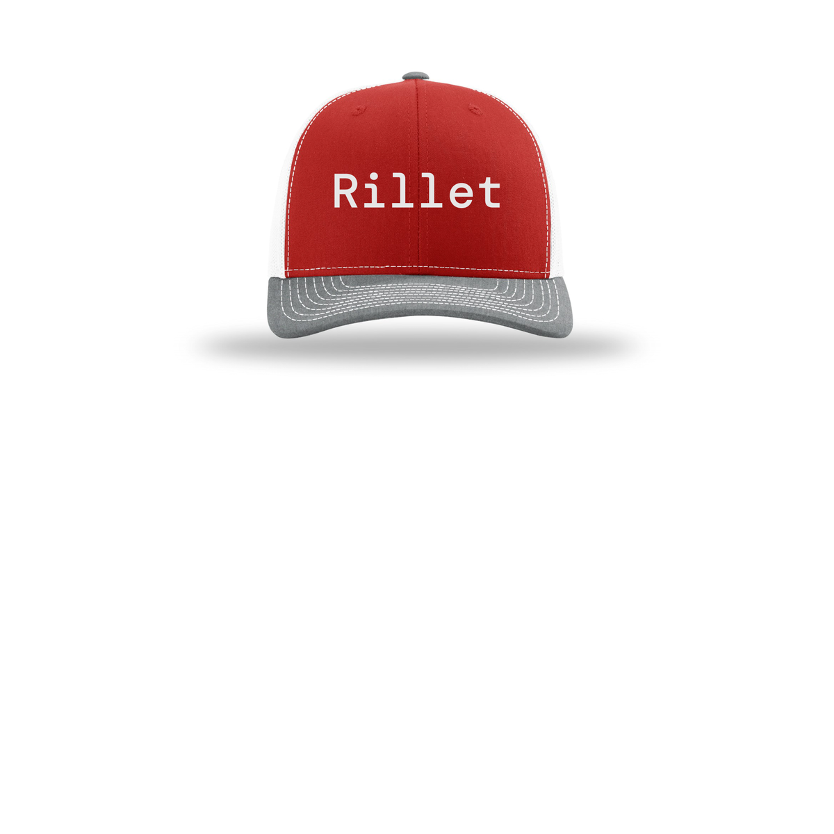 rillet-richardson-trucker-cap-embroidery-capfront-R112-redwhiteheathergrey-flat-front