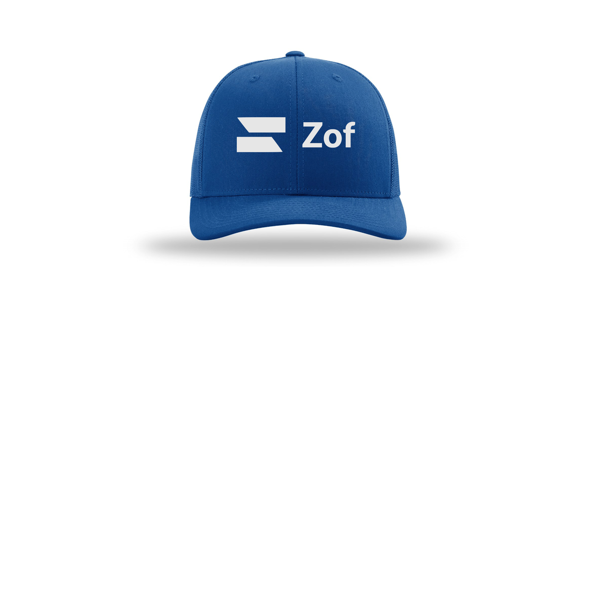 zof-richardson-trucker-cap-embroidery-capfront-R112-royal-flat-front