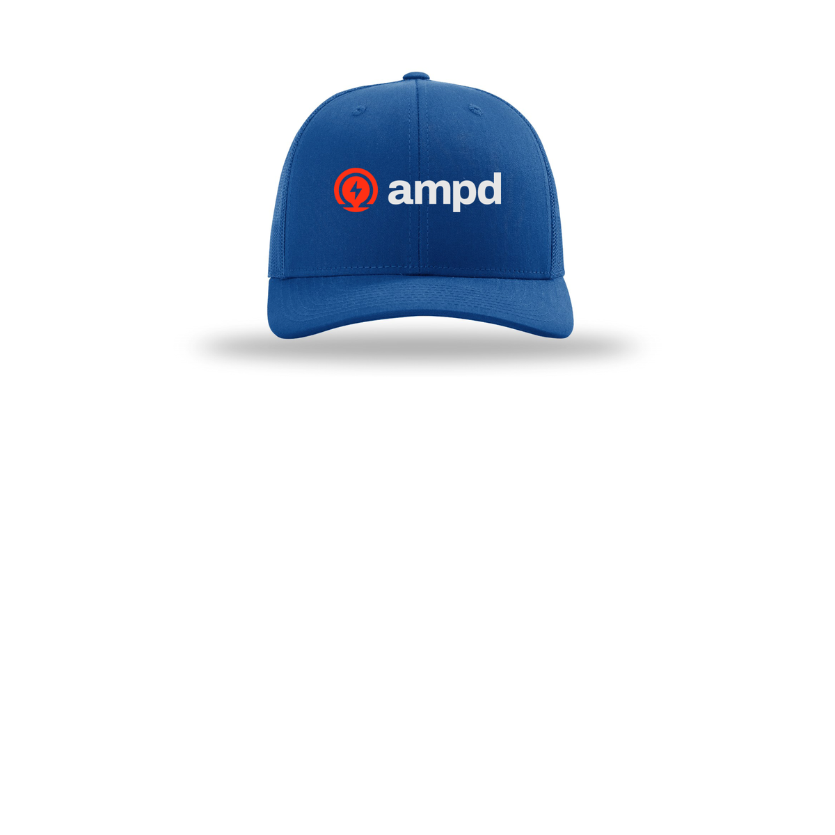 ampd-richardson-trucker-cap-embroidery-capfront-R112-royal-flat-front