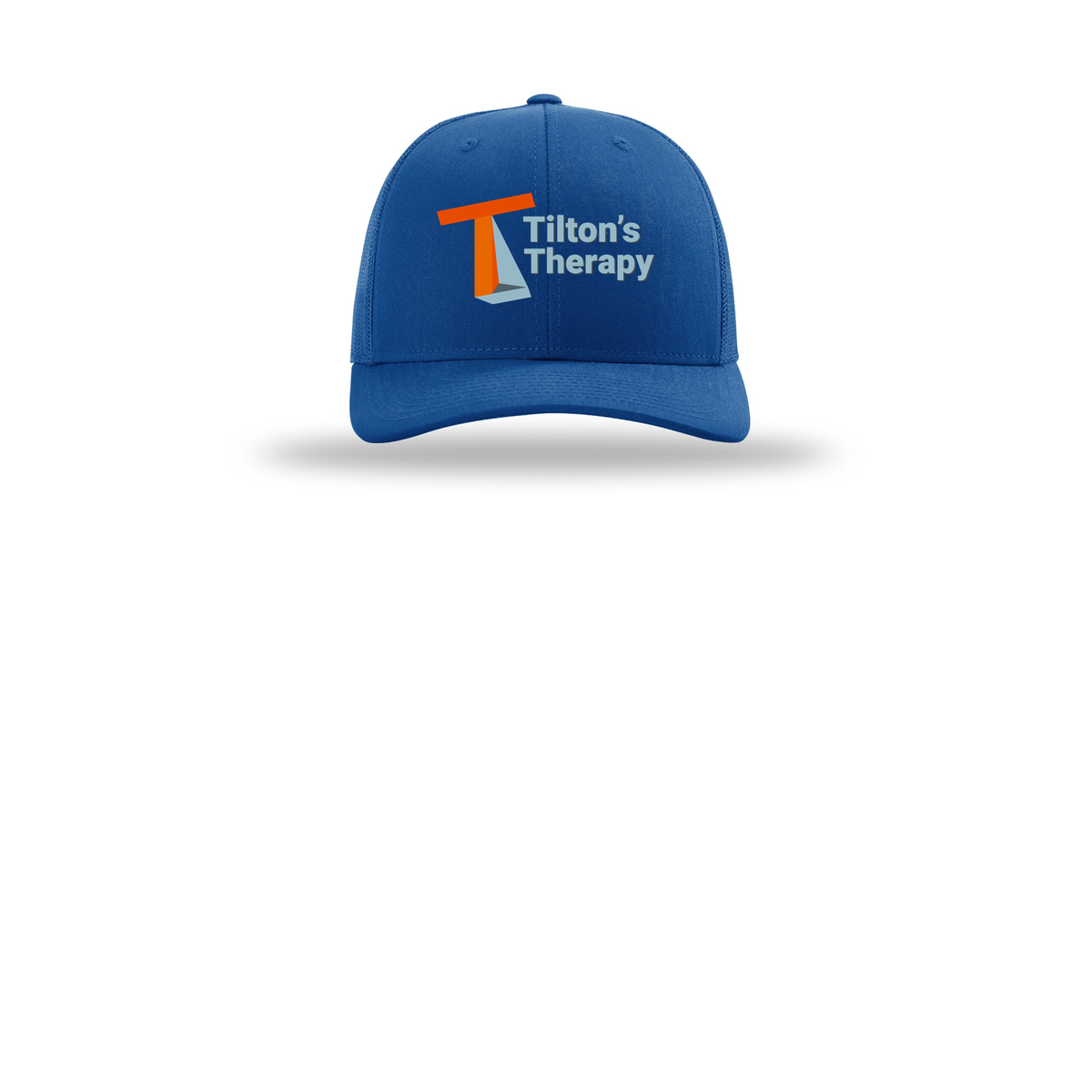 tiltonstherapy-richardson-trucker-cap-embroidery-capfront-R112-royal-flat-front