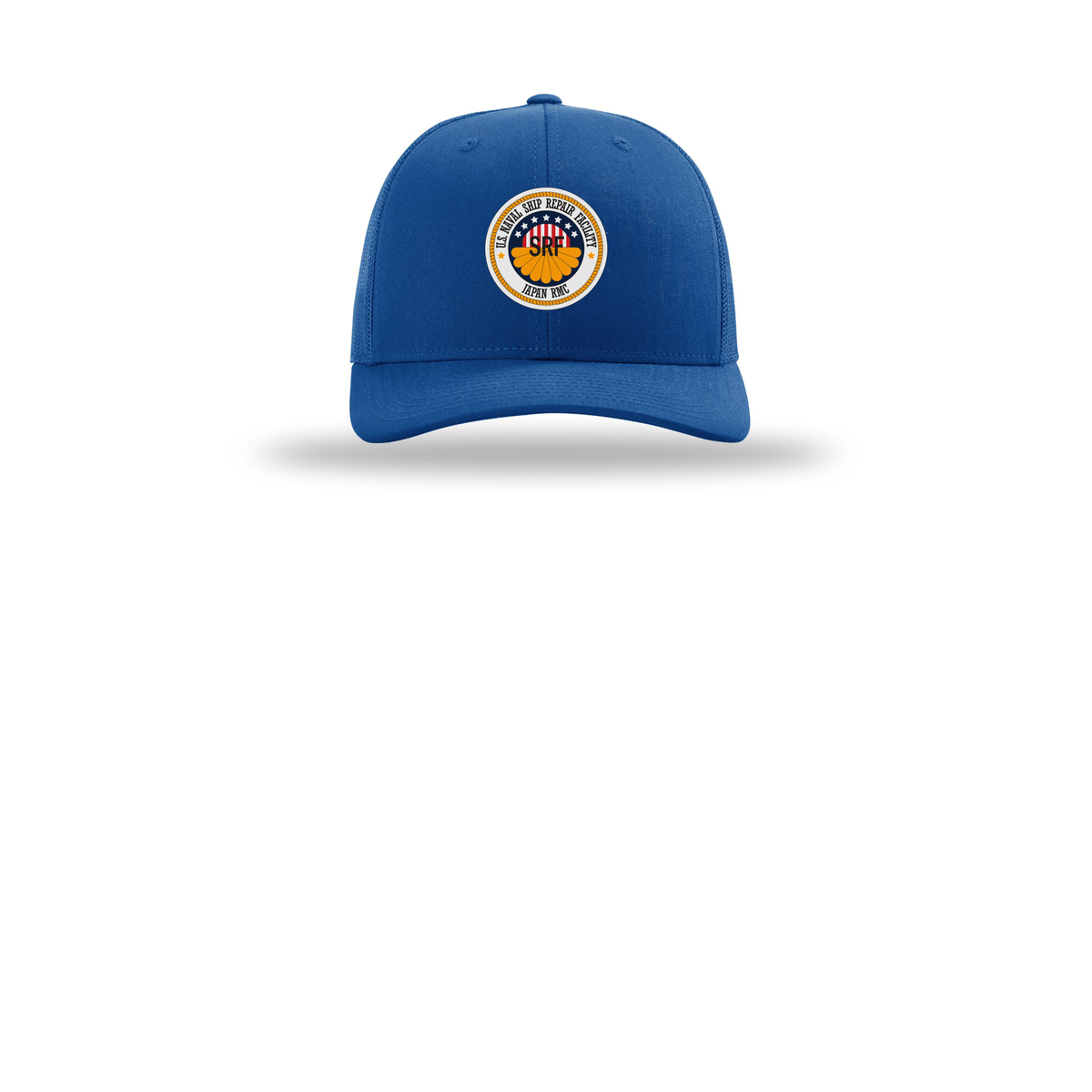 srf-jrmc-richardson-trucker-cap-embroidery-capfront-R112-royal-flat-front