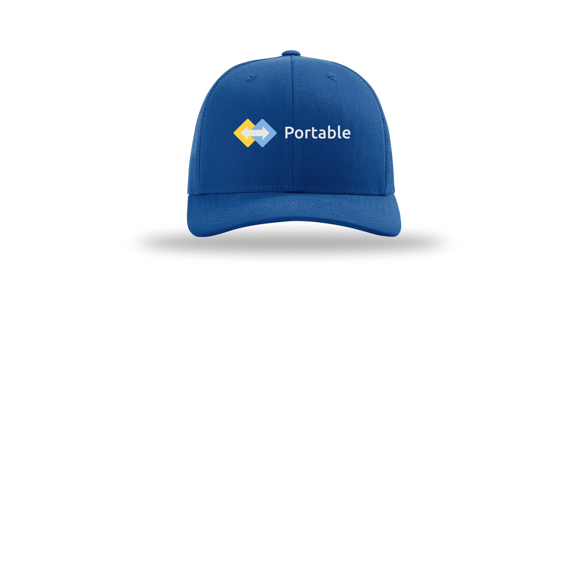 portable-richardson-trucker-cap-embroidery-capfront-R112-royal-flat-front
