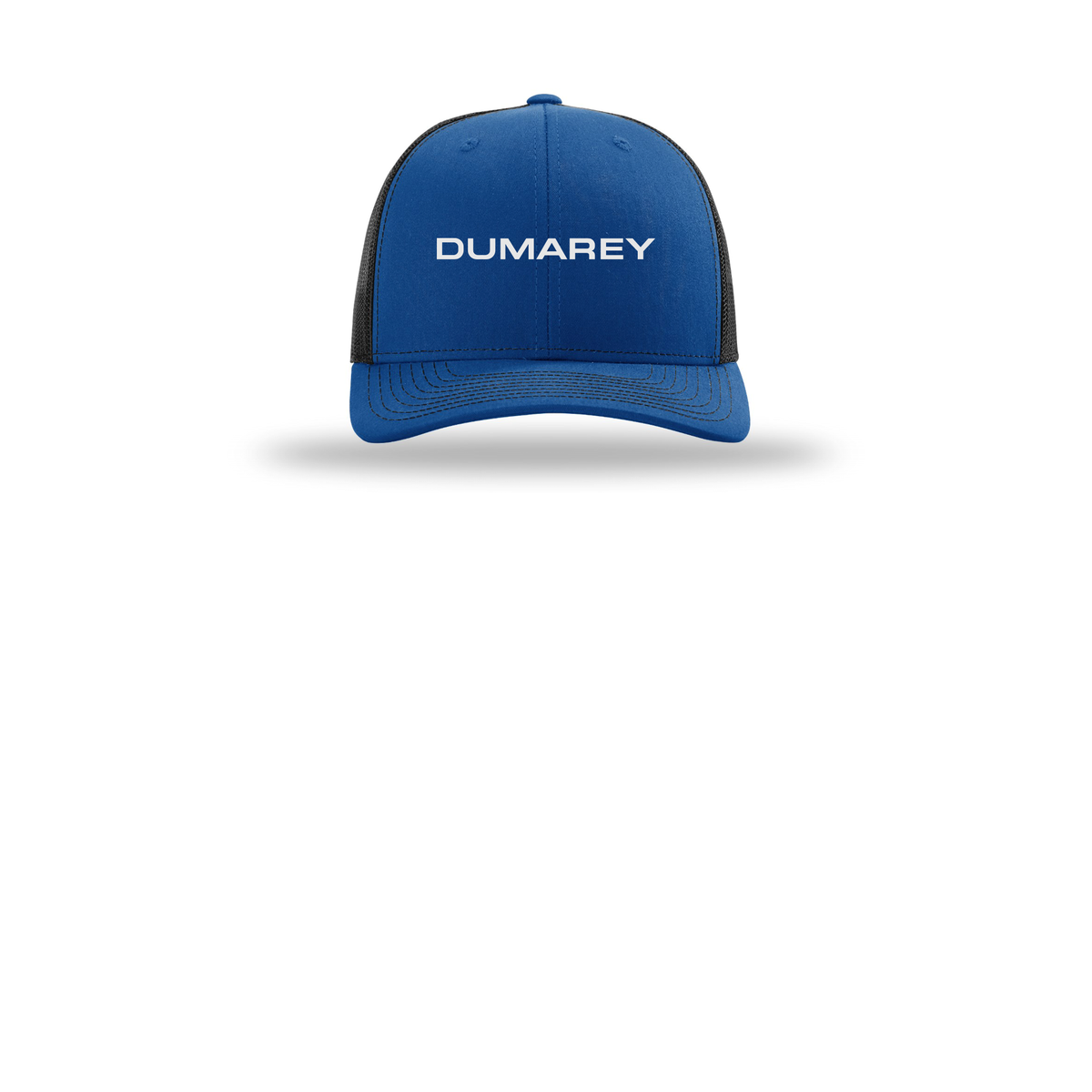 dumarey-richardson-trucker-cap-embroidery-capfront-R112-royalblack-flat-front