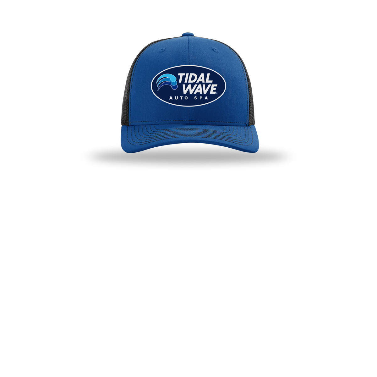 tidalwaveautospa-richardson-trucker-cap-embroidery-capfront-R112-royalblack-flat-front