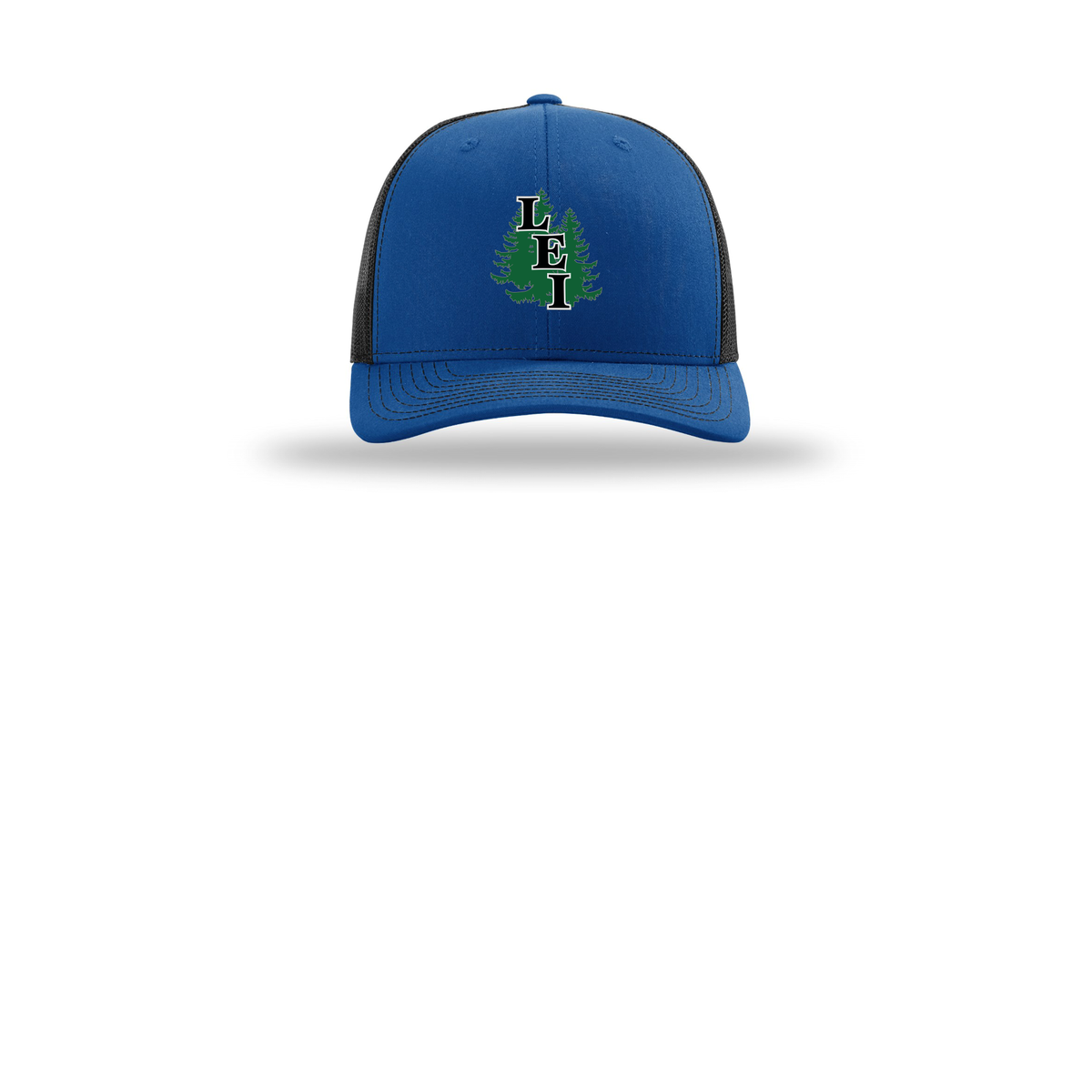 leisite-richardson-trucker-cap-embroidery-capfront-R112-royalblack-flat-front