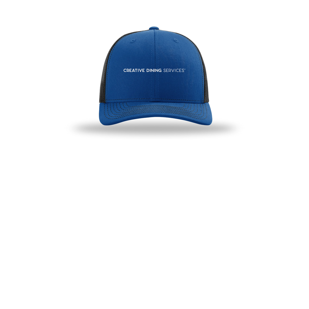 creativedining-richardson-trucker-cap-embroidery-capfront-R112-royalblack-flat-front