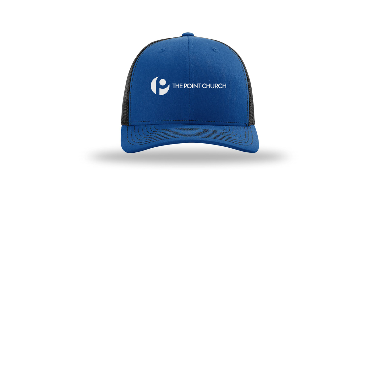 thepointva-richardson-trucker-cap-embroidery-capfront-R112-royalblack-flat-front