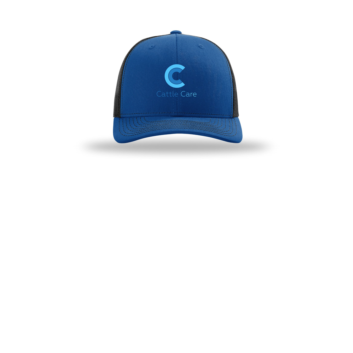 cattle-care-richardson-trucker-cap-embroidery-capfront-R112-royalblack-flat-front