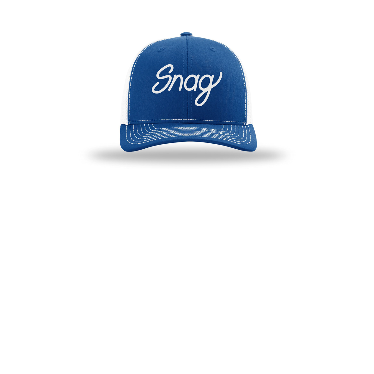 snagdelivery-richardson-trucker-cap-embroidery-capfront-R112-royalwhite-flat-front