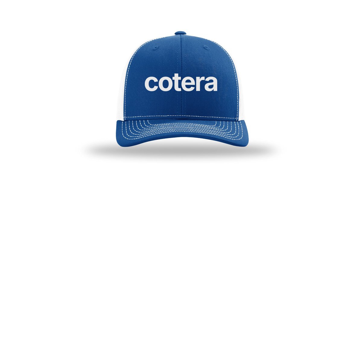 cotera-richardson-trucker-cap-embroidery-capfront-R112-royalwhite-flat-front