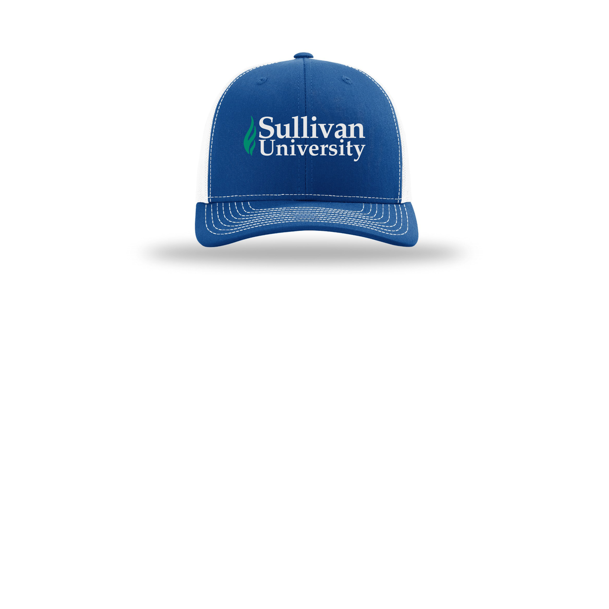 sullivan-richardson-trucker-cap-embroidery-capfront-R112-royalwhite-flat-front