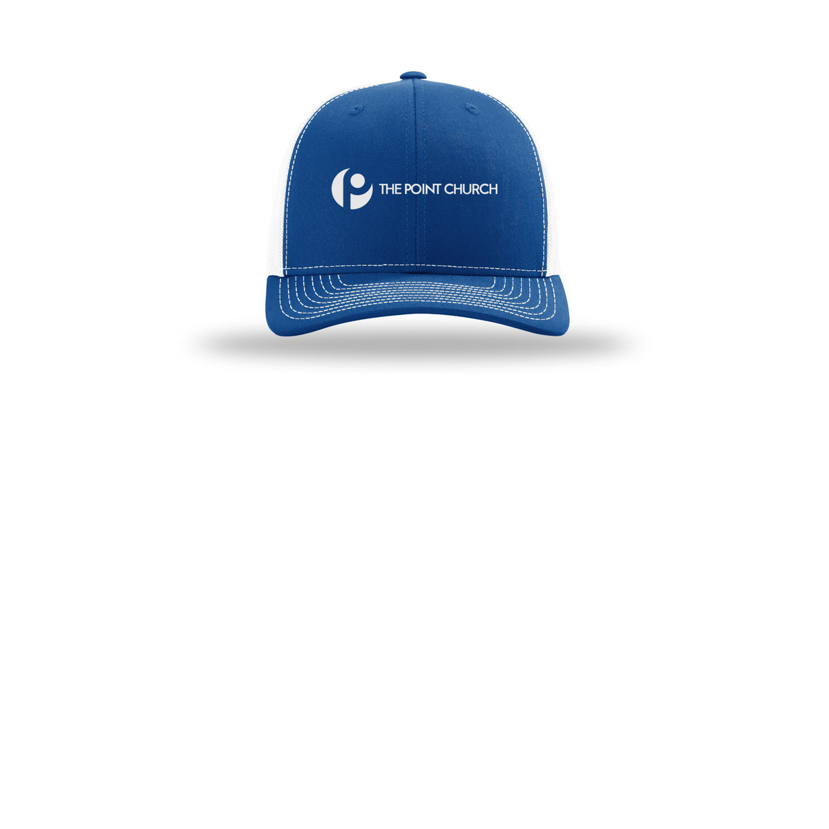 thepointva-richardson-trucker-cap-embroidery-capfront-R112-royalwhite-flat-front
