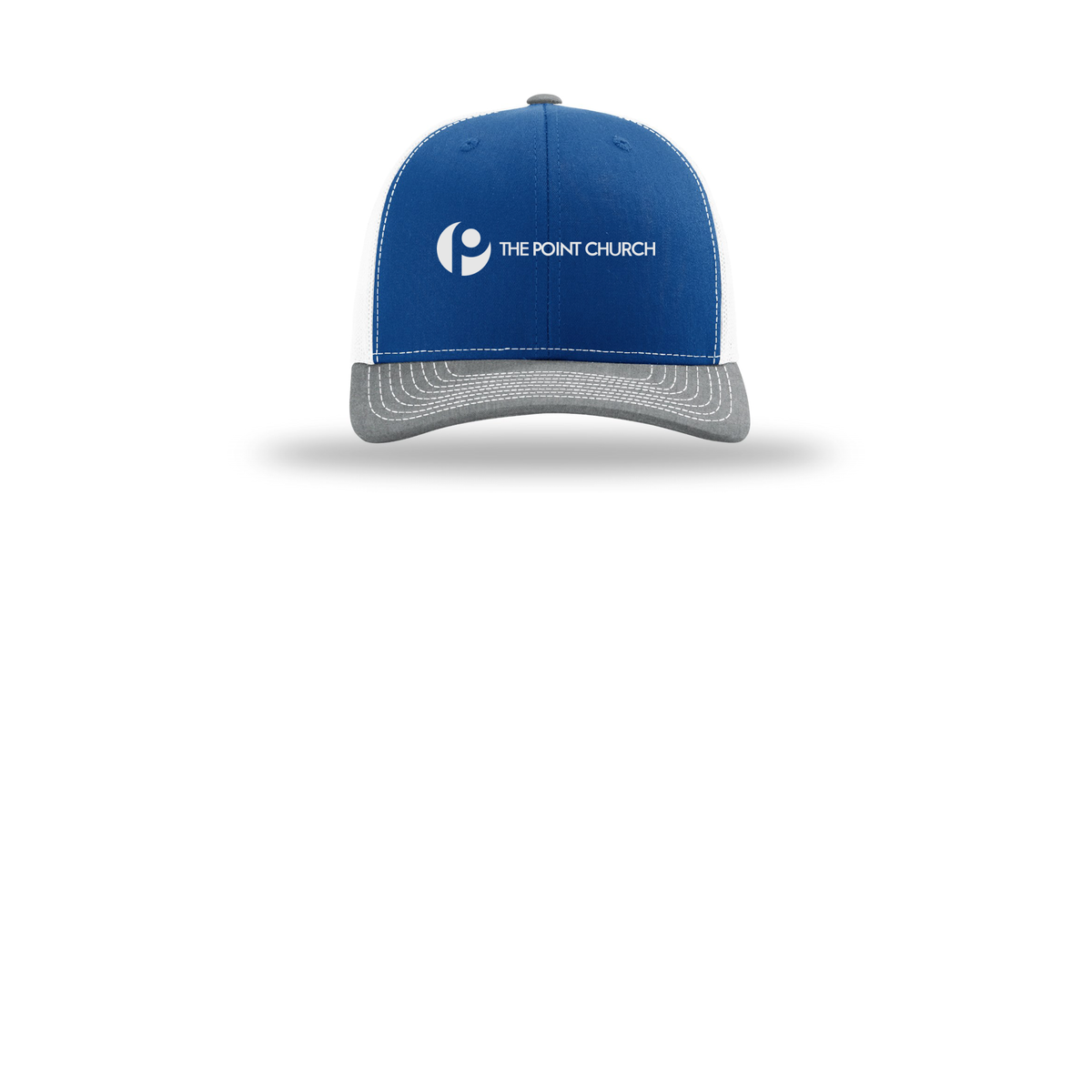 thepointva-richardson-trucker-cap-embroidery-capfront-R112-royalwhiteheathergrey-flat-front